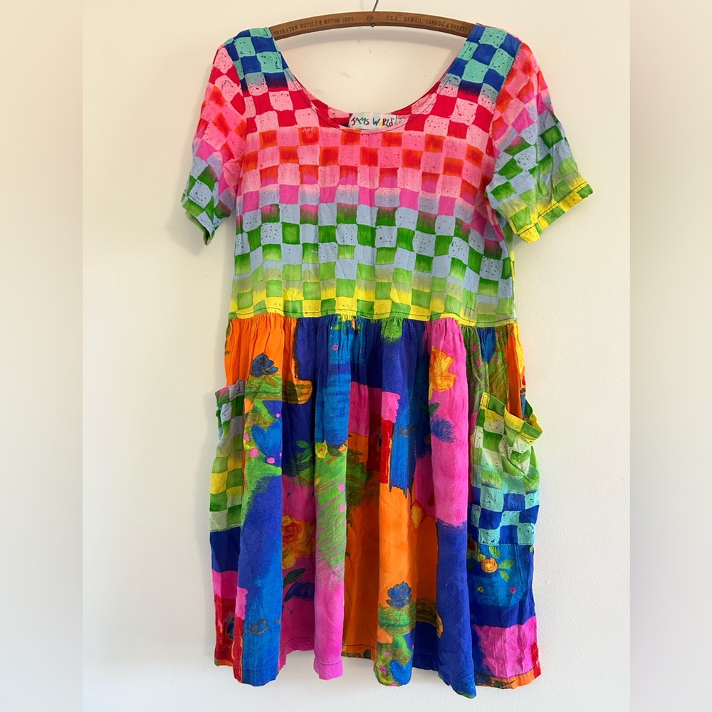 Jams World pixel Print Dress size Med